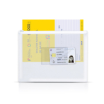 Carpeta transparente de plástico con cremallera para documentos A5 color transparente