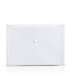 Carpeta portadocumentos con cierre de botón para hojas A4 color transparente