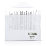 Carpeta portadocumentos con cierre de botón para hojas A4 vista con logo impreso