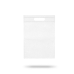 Bolsa pequeña de non-woven de colores con asa hueca 80 g/m2 color blanco