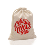 Bolsa de algodón 100% con cierre de lazo y cordón 180 g/m2