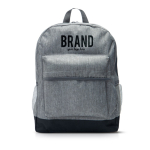 Mochilas con logo de poliéster con base de color para portátil 13'' color negro vista de impresión