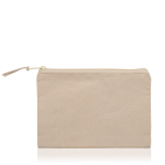 Bolsita de algodón ideal para cosméticos con cremallera 310 g/m2 color beige
