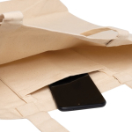 Bolsa de algodón con bolsillo interior ideal para comprar 310 g/m2 color beige