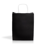 Bolsa de papel kraft en varios colores con asas cortas 90 g/m2 color negro vista 11