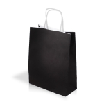 Bolsa de papel kraft en varios colores con asas cortas 90 g/m2 color negro