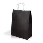 Bolsa de papel kraft en varios colores con asas 90 g/m2 color negro vista de impresión