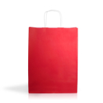 Bolsa de papel kraft en varios colores con asas 90 g/m2 color rojo
