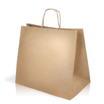 Bolsa muy ancha hecha de papel kraft para ir a comprar 100 g/m2 color natural