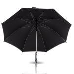 Paraguas personalizados pongee 190T elegantes detalles a color Ø122 color gris claro