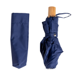 Paraguas manual de pongee y metal con funda y 8 paneles Ø97 color azul marino