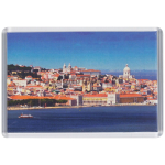 Imán rectangular personalizable en papel a 1 cara 90x60mm color transparente