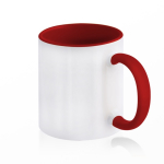 Taza de cerámica en varias opciones bicolor de 325ml color rojo