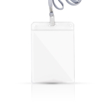Identificador con cordón de poliéster desmontable 10.8x15.4cm