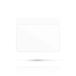 Identificador de PVC ideal para llevar una acreditación 9x5.5cm color blanco