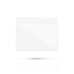 Identificador de PVC ideal para llevar una acreditación 9x5.5cm color transparente