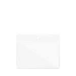 Identificador de PVC ideal para llevar una acreditación 9x5.5cm color transparente vista de impresión