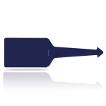 Identificador de maletas de varios colores con cara transparente color azul marino