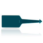 Identificador de maletas de varios colores con cara transparente color verde oscuro