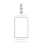 Identificador rígido perfecto para enganchar en el bolsillo 5.5x8.7cm color transparente