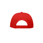Gorra de algodón y poliéster con cierre de velcro 125 g/m2 color rojo
