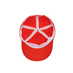Gorra de algodón y poliéster con cierre de velcro 125 g/m2 color rojo
