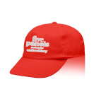Gorra de algodón y poliéster con cierre de velcro 125 g/m2 color rojo vista de impresión