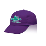 Gorra de poliéster y algodón en distintos colores 125 g/m2 vista con logo impreso