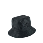 Gorro de nylon bob para cualquier ocasión resistente al agua color negro vista de impresión
