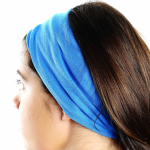 Braga de poliéster y elastano para proteger boca y nariz color turquesa