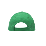 Gorra de algodón peinado con detalle a color en la visera 255 g/m2 color verde