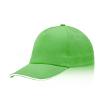 Gorra de algodón peinado con detalle a color en la visera 255 g/m2 color verde claro