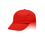 Gorra de poliéster infantil de 5 paneles ideal para fiestas 125 g/m2 color rojo