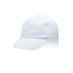 Gorra de poliéster infantil de 5 paneles ideal para fiestas 125 g/m2 color blanco vista 1