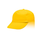 Gorra de poliéster infantil de 5 paneles ideal para fiestas 125 g/m2 color amarillo
