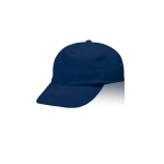 Gorra de poliéster infantil de 5 paneles ideal para fiestas 125 g/m2 color azul marino vista de impresión