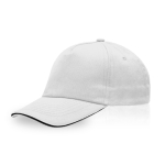 Gorra de sarga de algodón con cierre de metal ajustable 160 g/m2 color blanco