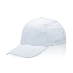 Gorra de algodón con cierre de hebilla metálico 255 g/m2 color blanco