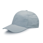 Gorra de algodón con cierre de hebilla metálico 255 g/m2 color gris claro