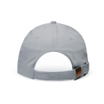 Gorra de algodón con cierre de hebilla metálico 255 g/m2 color gris claro vista detalle 2