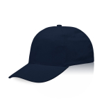 Gorra de algodón con cierre de hebilla metálico 255 g/m2 color azul marino