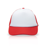 Gorra adulto con malla trasera transpirable y panel frontal 370 g/m2 color rojo