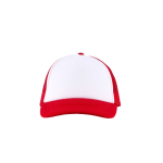 Gorra adulto con malla trasera transpirable y panel frontal 370 g/m2 color rojo vista 2