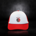 Gorra adulto con malla trasera transpirable y panel frontal 370 g/m2 color rojo vista detalle 1