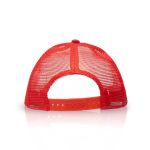 Gorra adulto con malla trasera transpirable y panel frontal 370 g/m2 color rojo vista detalle 2