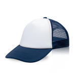 Gorra promocional estilo trucker para impresión a todo color MidTown color azul marino