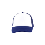 Gorra adulto con malla trasera transpirable y panel frontal 370 g/m2 color azul marino vista 2