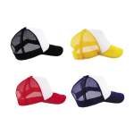 Gorra adulto con malla trasera transpirable y panel frontal 370 g/m2