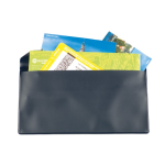 Portadocumentos ideal para llevar la documentación para viajar color azul marino vista de impresión