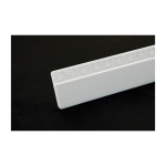 Regla de plástico multiusos con escala en relieve de 20cm color blanco vista 1